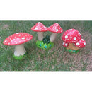 Enfeite de Jardim - Kit com 3 Cogumelos em Cerâmica