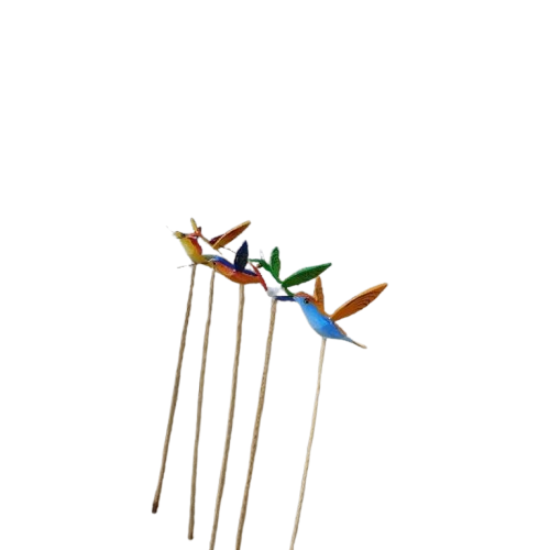 Kit com 5 Beija-Flores - Enfeite de Jardim