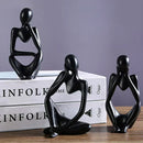 Trio de Estátuas Nórdicas Abstratas