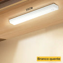 Kit 2 Smart Luminária Inteligente Ultra LED com sensor de movimento sem fio e Recarregável USB fino barra 10/20/30/50cm