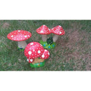 Enfeite de Jardim - Kit com 3 Cogumelos em Cerâmica