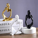 Trio de Estátuas Nórdicas Abstratas