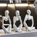 Trio de Estátuas Nórdicas Abstratas