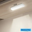 Kit 2 Smart Luminária Inteligente Ultra LED com sensor de movimento sem fio e Recarregável USB fino barra 10/20/30/50cm